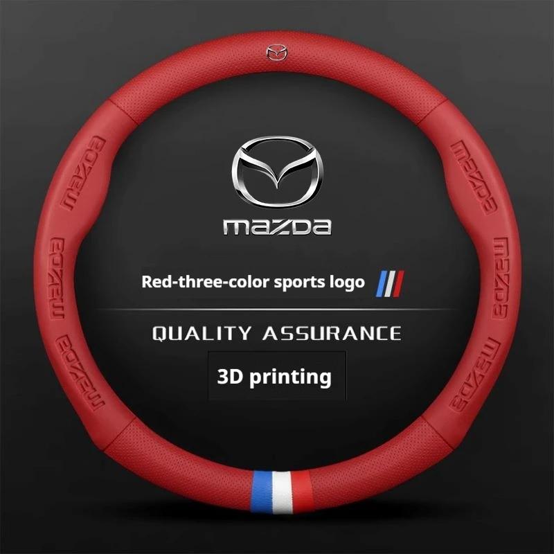 2025 Horký kožený potah na volant pro Mazda 3 5 6 SKYACTIV Axela Atenza CX30 CX5 CX8 CX9 MX5 RX8 RX7 BT50 Příslušenství