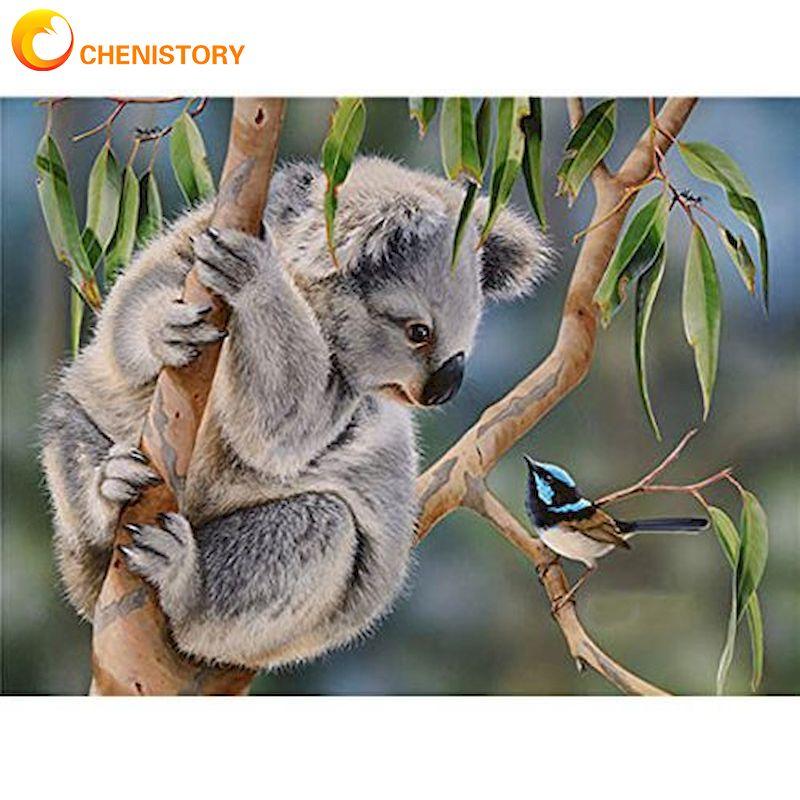 

5D DIY Алмазная картина Полный круглый животных Стразы Алмазная вышивка Продажа Коала Мозаика Домашний декор Full Round 40x50CM