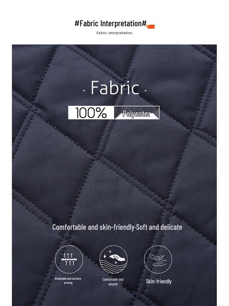 Jaqueta de Penas Masculina Espessa Quente Casual de Negócios - Corta-vento Outono/Inverno com Lapela