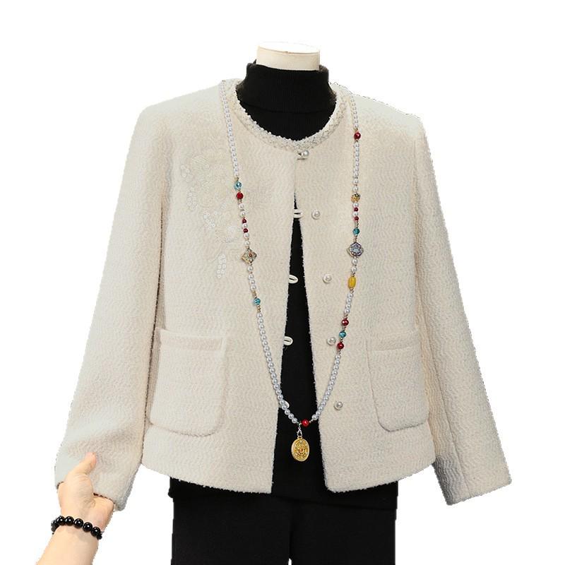 New Spring 2026 French Style Lightweight Outerwear for Middle-Aged and Elderly Women