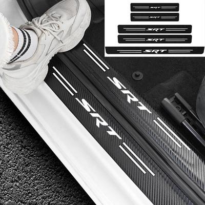 Car Door Sill Guard Plate Threshold Protector Running Entry Board Pedal Cover for Dodge SRT Car Accessories Rear Bumper Guard
