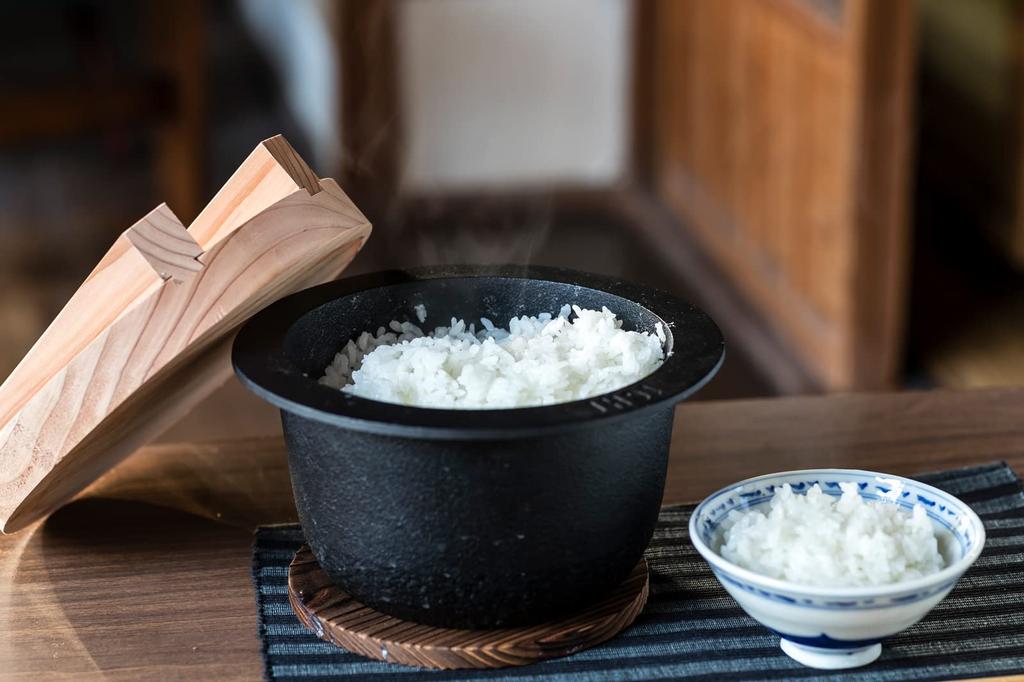 Ikenaga Iron Works 1CHI TETSUGAMA Rice IH Iron Pot Pot, 2-pot, Compatible,