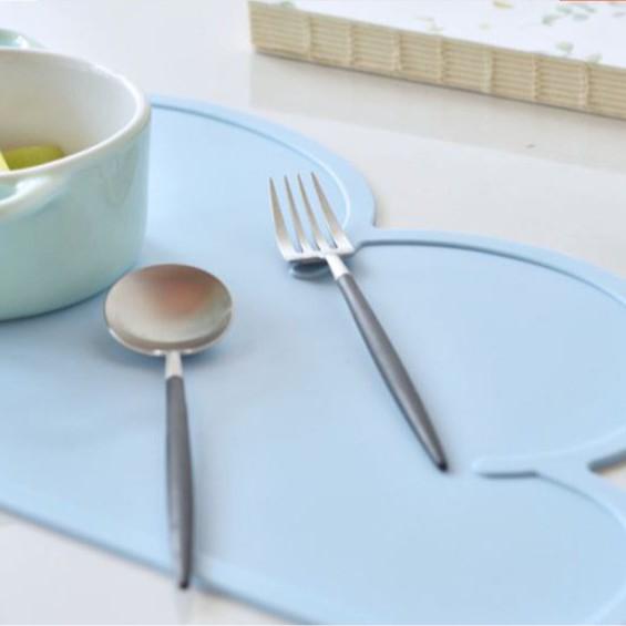 Hitzebeständiges Silikon-Platzset für Kinder: Lebensmittelecht, Verbrühschutz-Tischset