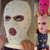 Balaclava Blingbling Face Cover Jeweled Hat Hooded Neck Warmer for Outdoor Halloween Cosplay Balaclava Cap