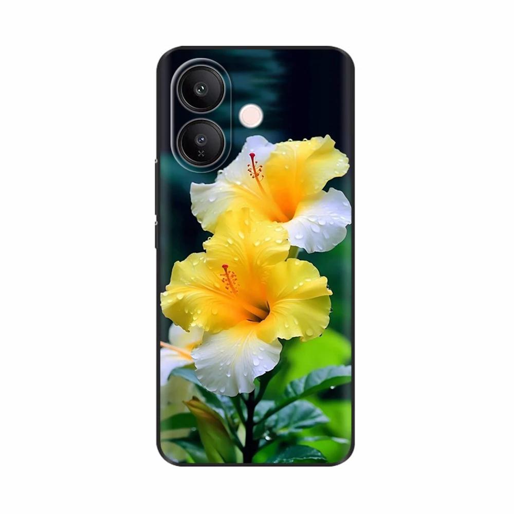 For Vivo V60 Lite Case Case Sweet Love Heart Flower Soft Silicone TPU Cover For Vivo V60 Lite 4G 5G Phone Cases Protective Coque