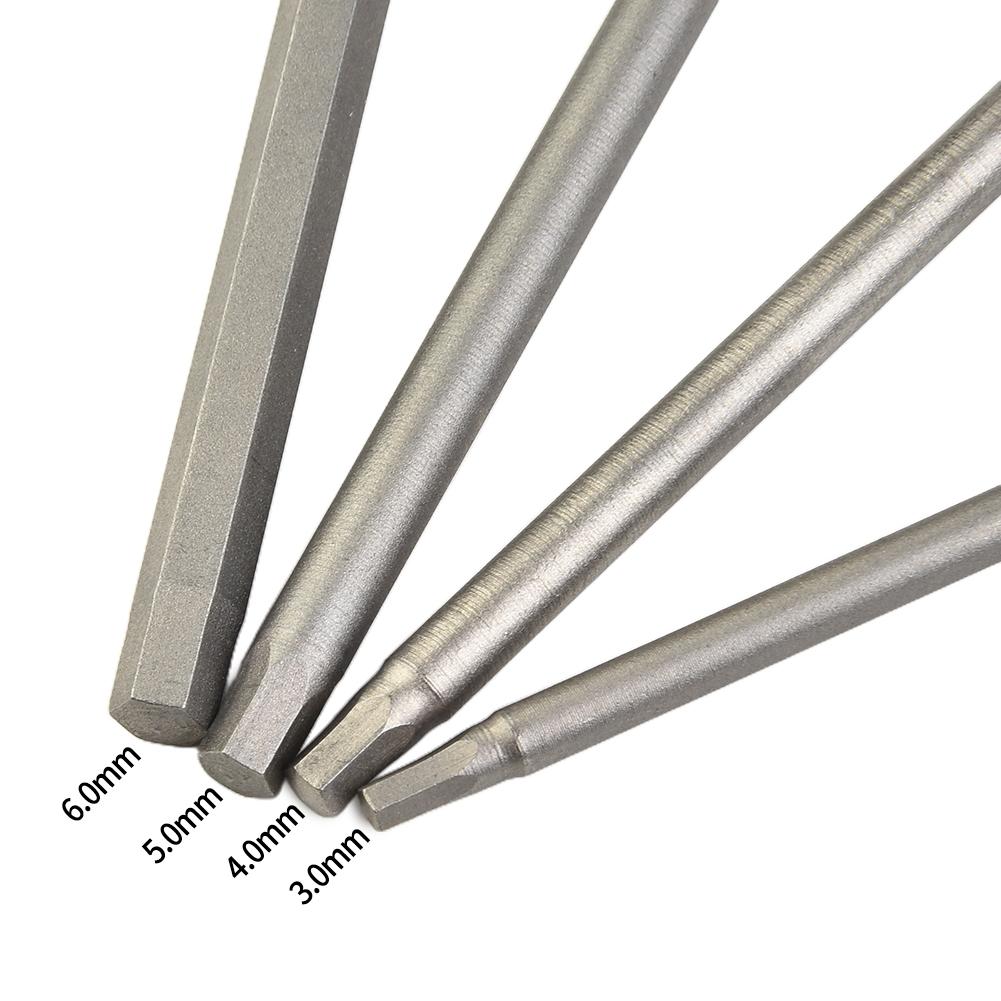 150mm Hex Screwdriver Bits 3/4/5/6mm 4* 4pcs 1/4 Driver