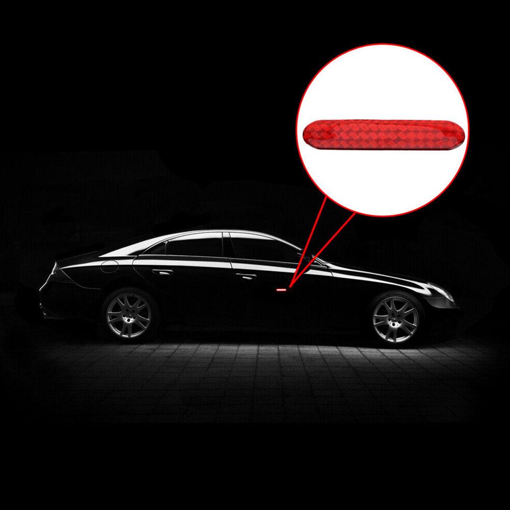 2Pcs Decal Sticker For Car Wheel Eyebrow For Door Edge Red/yellow/blue Reflective Reflective Tape Safety Warning Universal
