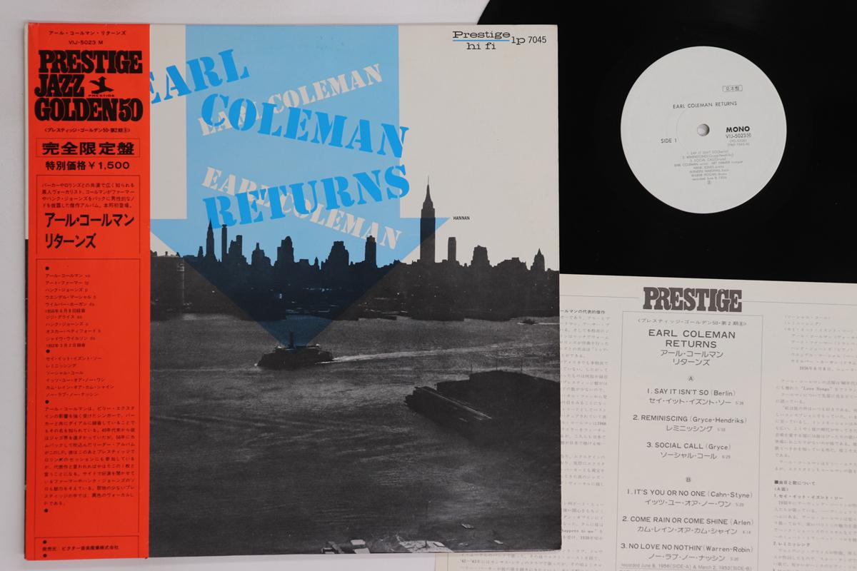 

LP Record EARL COLEMAN - Returns VIJ5023PROMO PRESTIGE 1977 Japan Obi Jazz Used