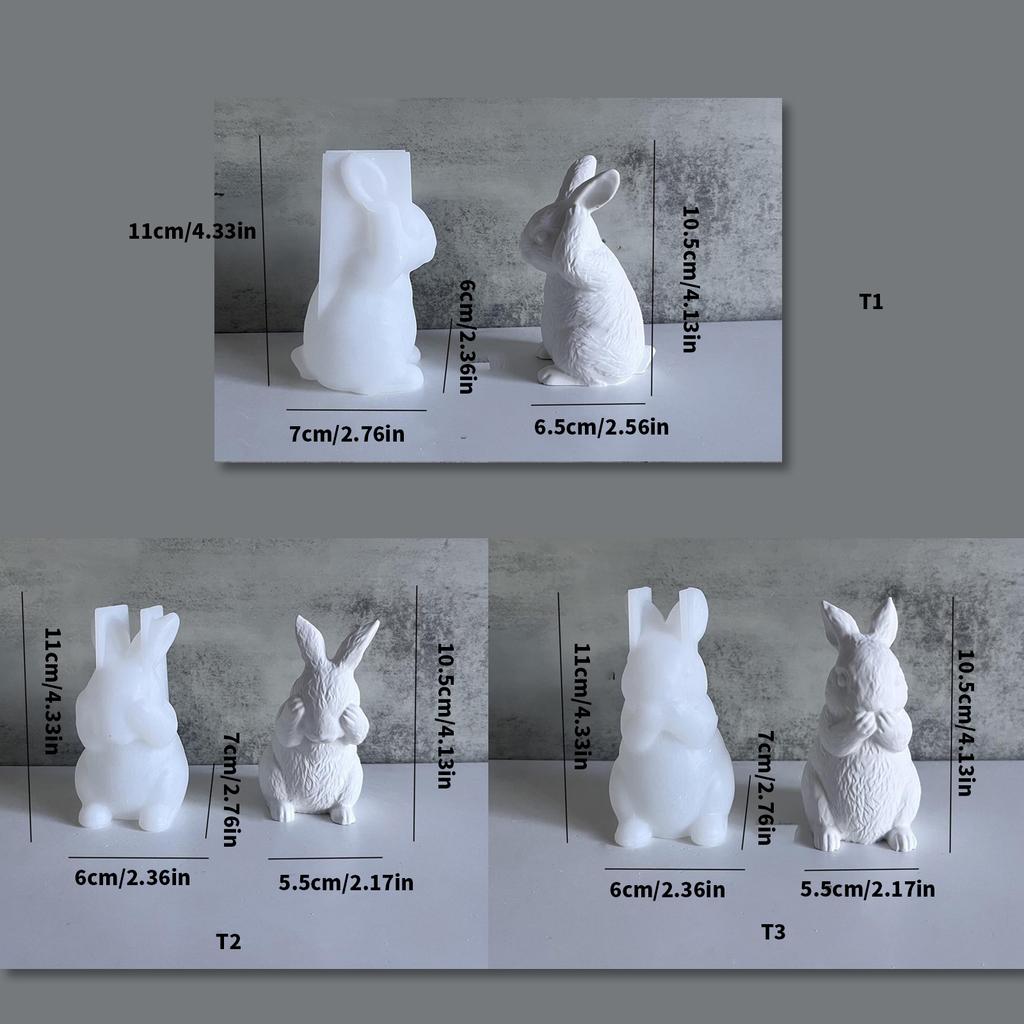 Easter Rabbit Design Silicone Mold Functional Silicone Ornament Mold For Making Easter Rabbit Crafts And Keepsakes