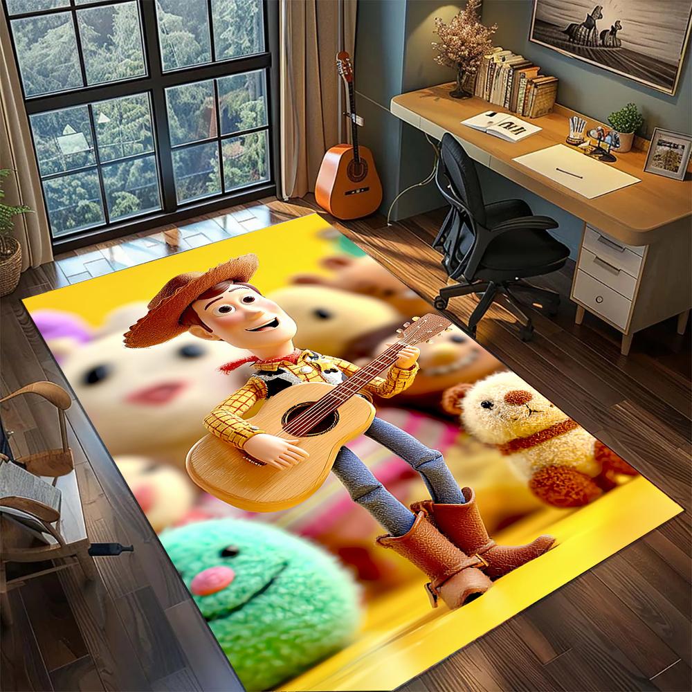 Cute Toy Story Alien Pizza Planet Lotso Bear Rug Carpet Large Area Rug Non Slip Washable Floor Mat Gamer Room Bedroom Home Decor