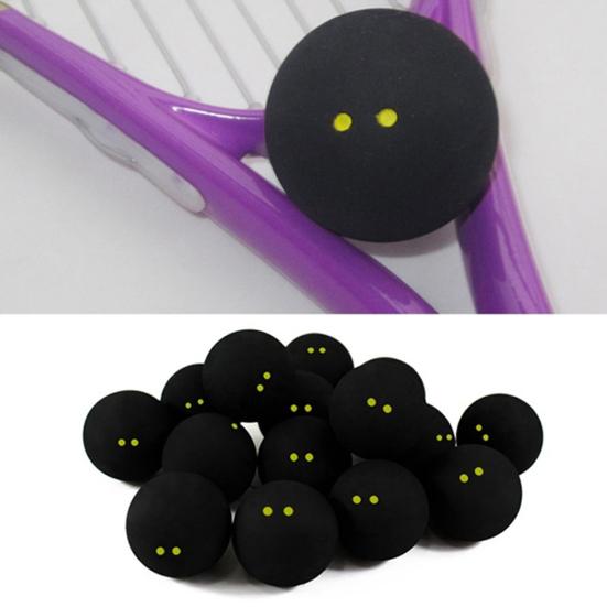 Professional Player Competition Squash Ball Two Yellow Dots Low Speed Accessory