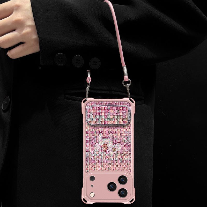 Pony is suitable for Apple 17pro mobile phone case 16 bracket 15/14pro cute 13 anti-drop 12 all-inclusive new women