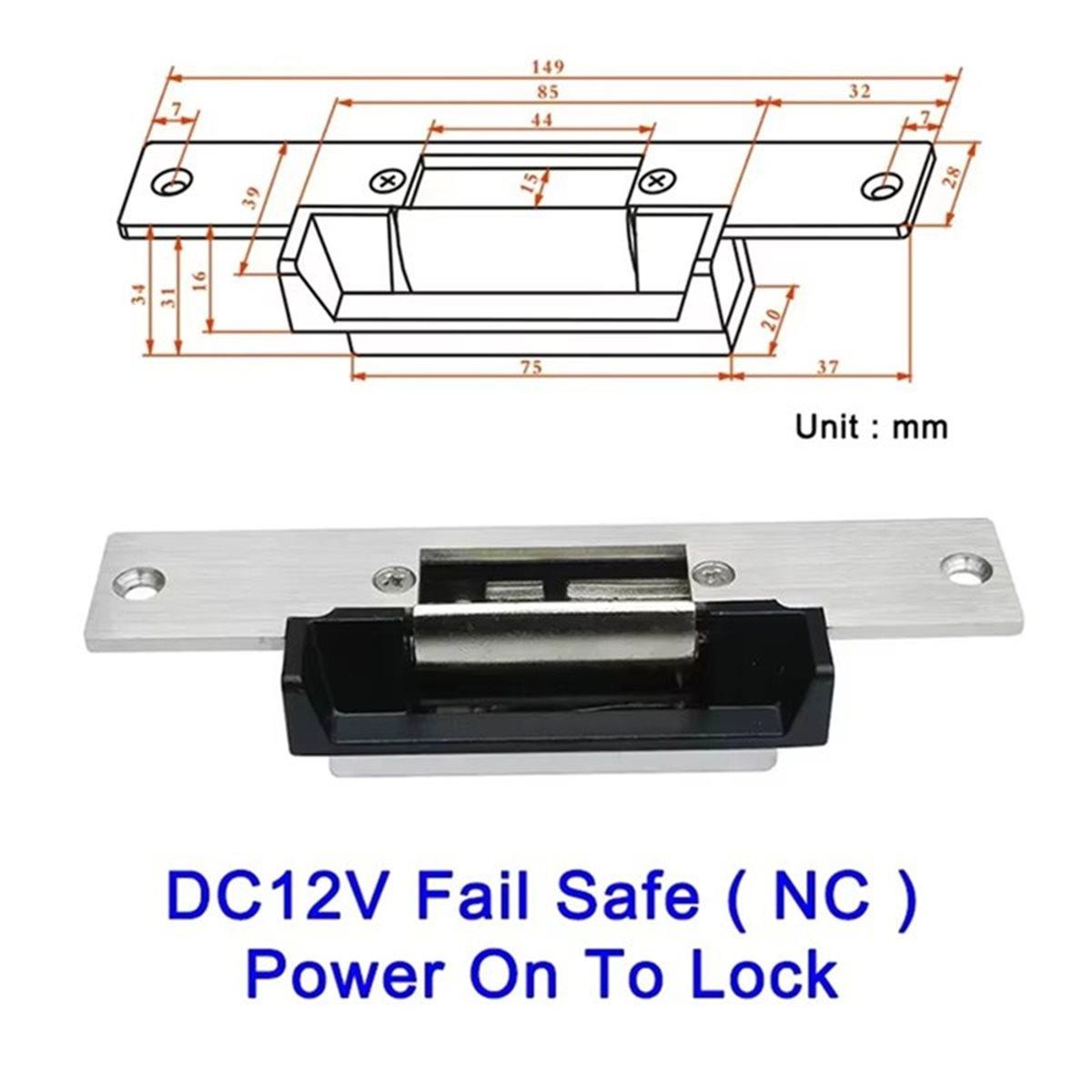 A89X Adjustable Narrow Type Electric Strike Door Lock Unlock Mode Access Control Lock Access Control Lock Electric Lock NC China Mainland