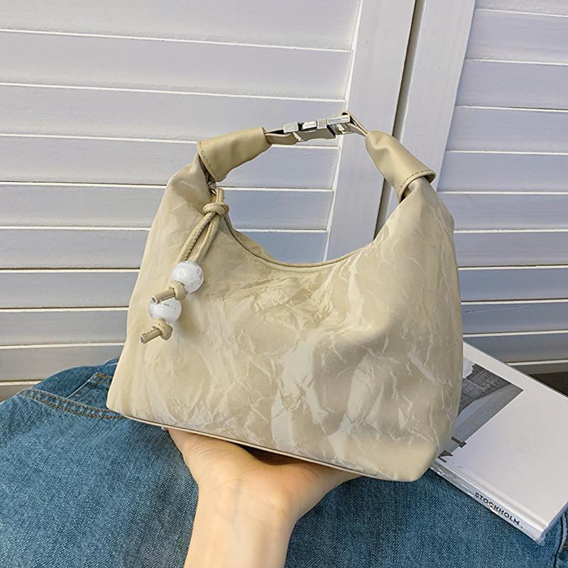 

Fashionable Khaki And Pink Shoulder Pillow Bag For Women Trendy Street Style