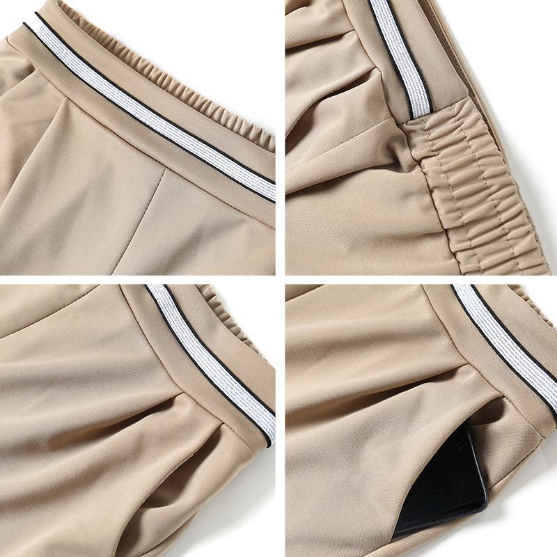 Women's High-Waisted Stretch Casual Pants - Summer 7/8 Length, Comfortable Fit