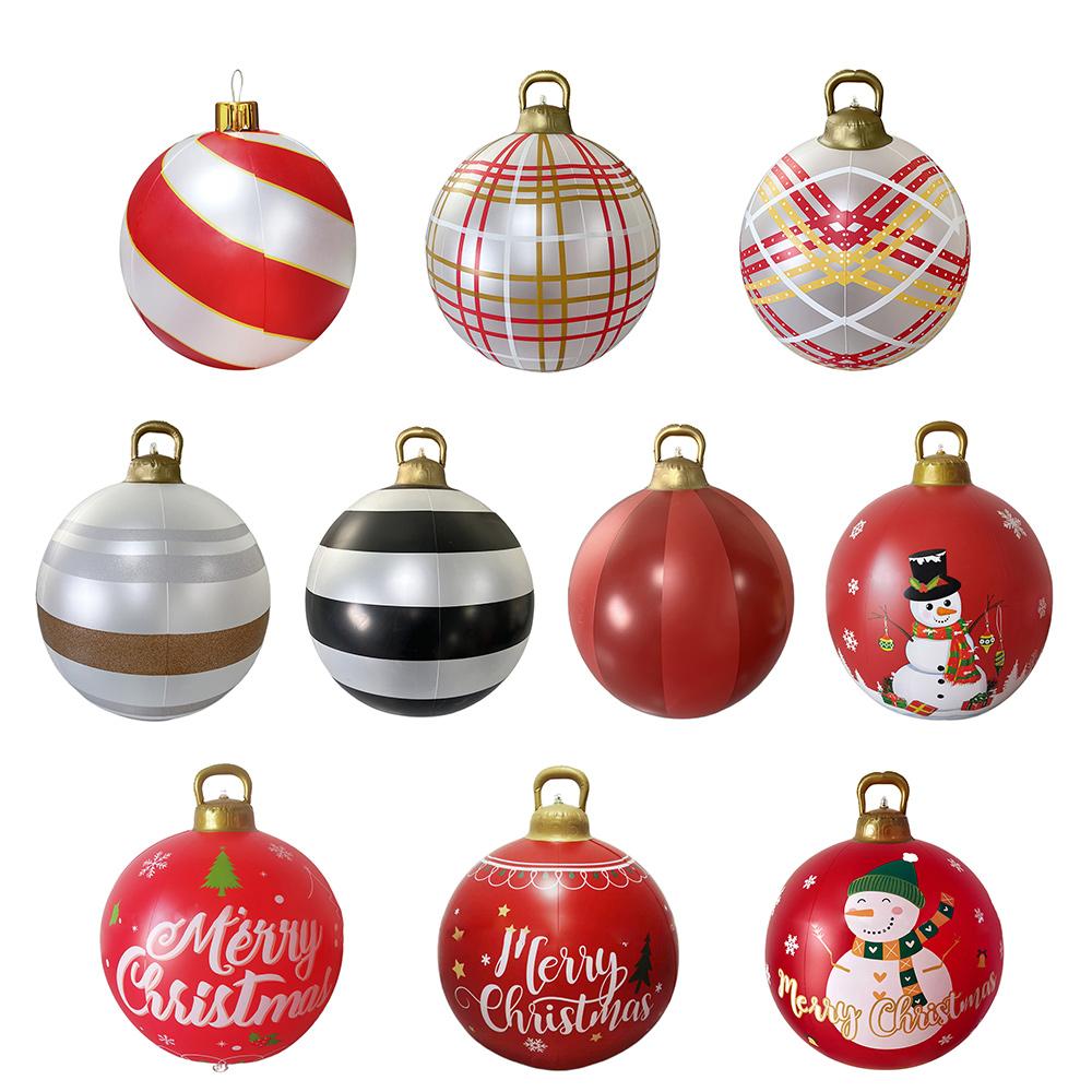 60cm Gardens Balloon Decoration without Light Christmas Ball PVC DIY Inflatable Ball Outdoor