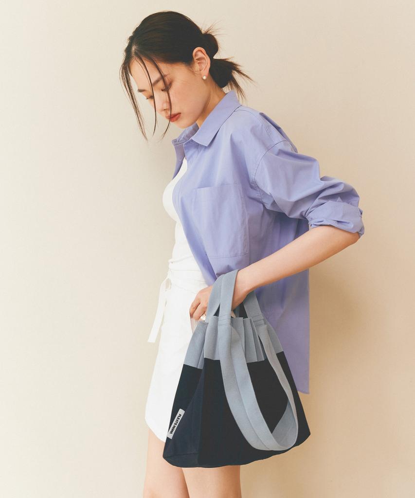 Pleatsmama Two-Way Shopper Bag Navy