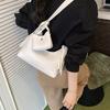 Retro High-end Underarm Commuter Bag Women's 2025 New Simple Wide Shoulder Strap One-shoulder Crossbody Bag Free Coin Purse