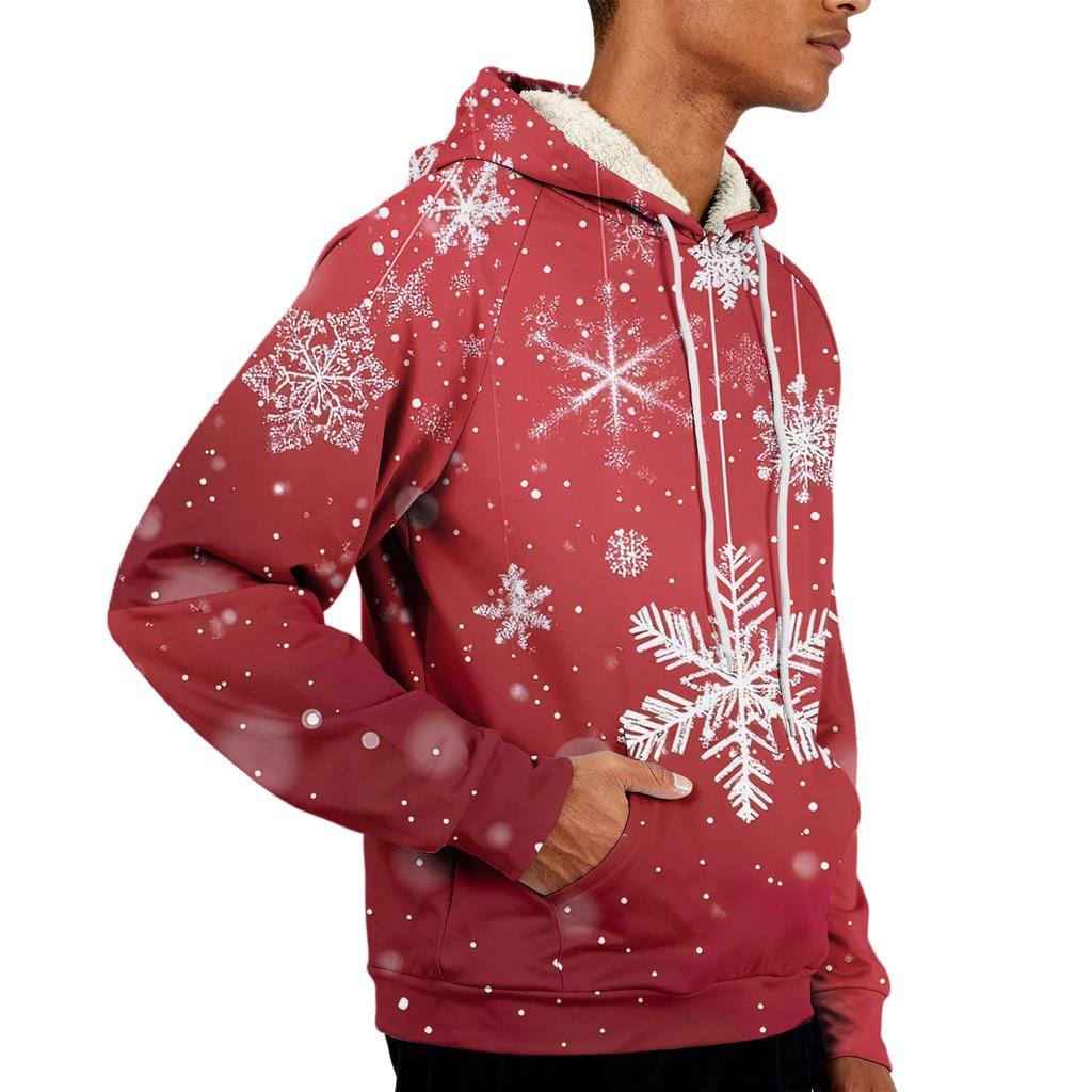 Men's Casual Long-Sleeve Fleece Hoodie With Pockets