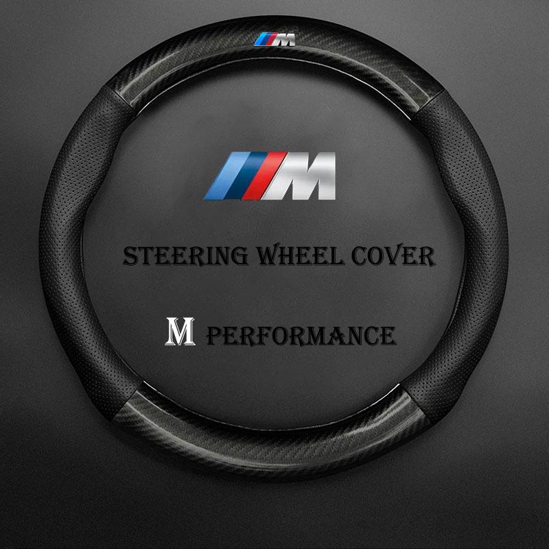 KYLZ4 New BMW-MCar Steering Wheel Cover For BMW M PowerM3 M4 M5 E36 E39 E46 E60 E90 E91 F01 F10 F15 F20 F30 G05 X3 X5 X7 3 5 7 Series