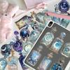 50 Creative Moon Phase Bottle Stickers: PET Transparent for Thermos, Phone & Computer