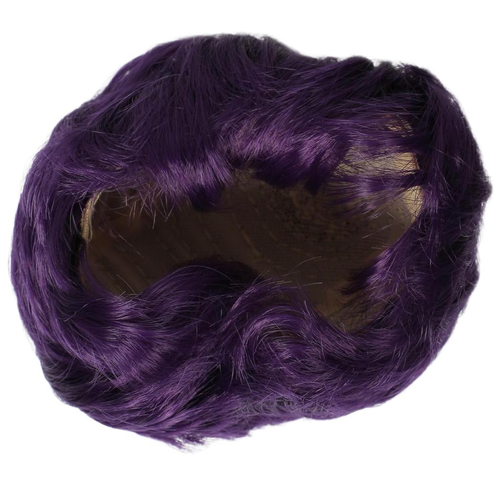 Linfairy inch Doll Short Curly Wig 9-10 (Purple)