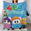 LEO the camion ridică-pământ și leah fun de iarnă holiday Pătură Aruncată Pătură Ușoară Moale pentru Toate Sezoanele pentru Pat