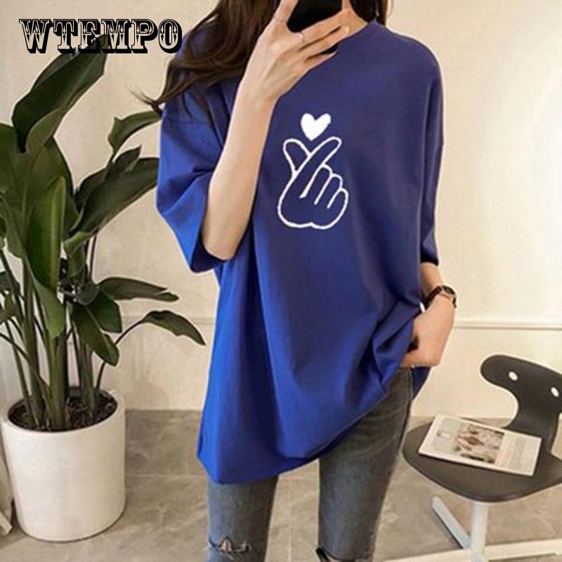 

WTEMPO Футболка Женщины Мода Графический тройник Симпатичные летние топы Повседневные O Neck Крутые футболки