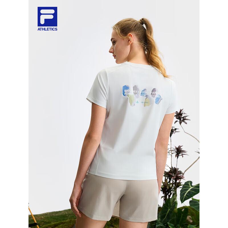 FILA Women's Basic Round Neck Knitted Short Sleeve T-Shirt