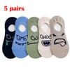 1/5 Pairs Cartoon Funny Boat Socks Women's Socks Summer Thin Invisible Low-Cut Cute Short Socks Trendy Monster