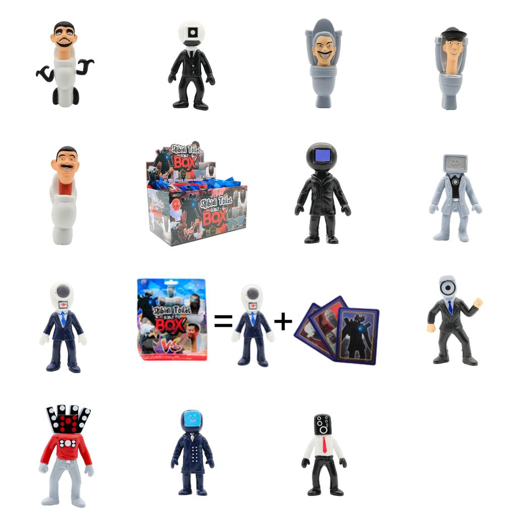Skibidi Toilet Mini Man Figure Model Toy Battle Game Desk Decor Kids Figurine