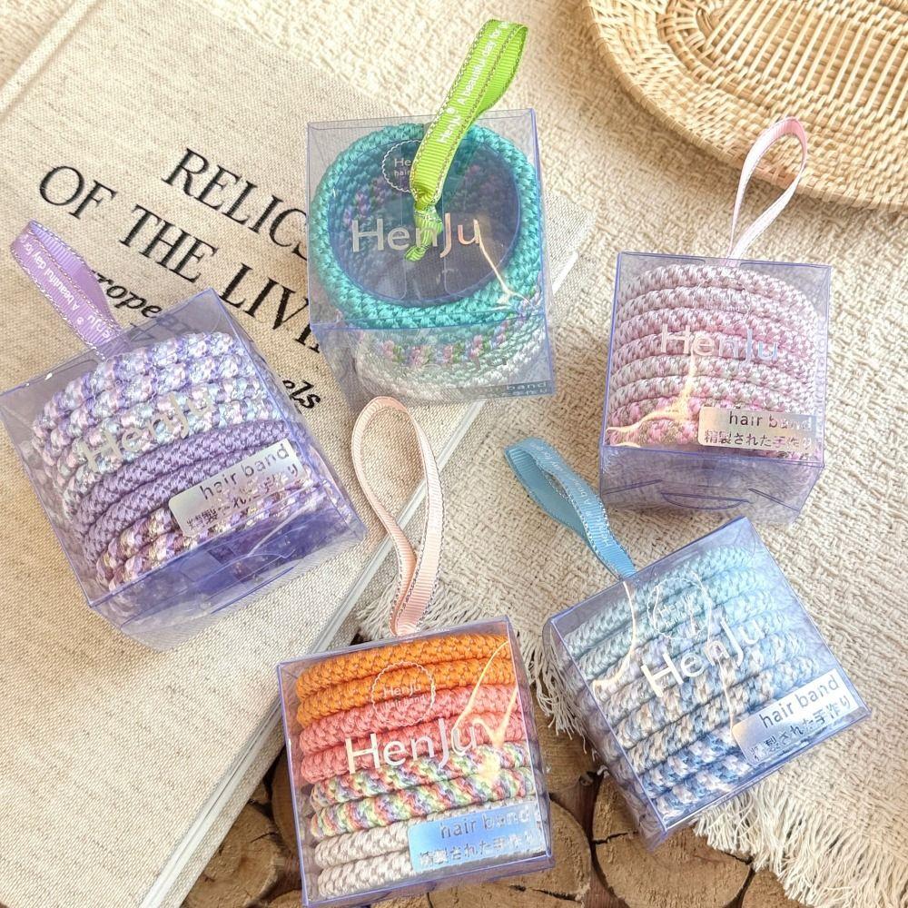 High Elasticity Basic Hair Rope Set Hair Ring Ponytail Holder Weave Rubber Band Korean Style Hair Tie Colorful Hair Scrunchies