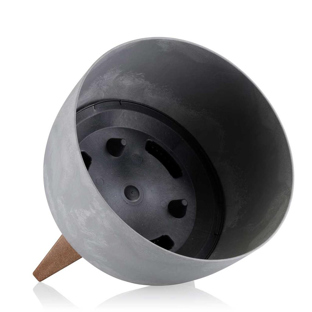 Donica Rosa Eco Szary Beton 29Xh18 Cm