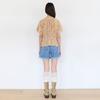 Thursday Island Women Flower Pattern Banding Blouse T264mbl274w