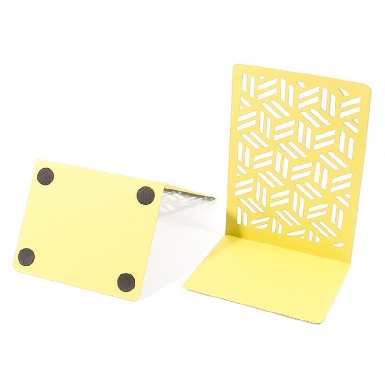 1 Pair Hollow Bookends Metal Bookends Decorative Bookends Book End Book Holders Book Stoppers for Library Office