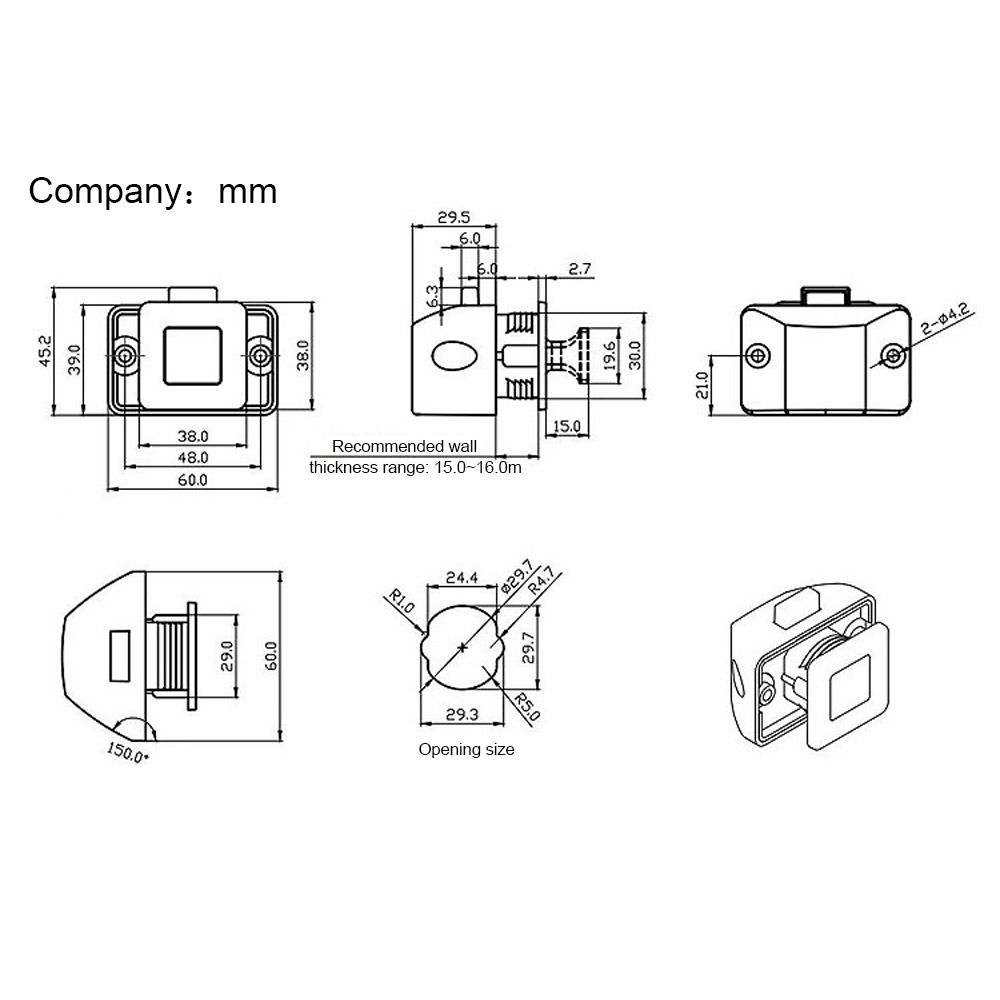 Camper Car Push Lock RV Caravan Boat Home Cabinet Drawer Latch Button Lock For Furniture Hardware