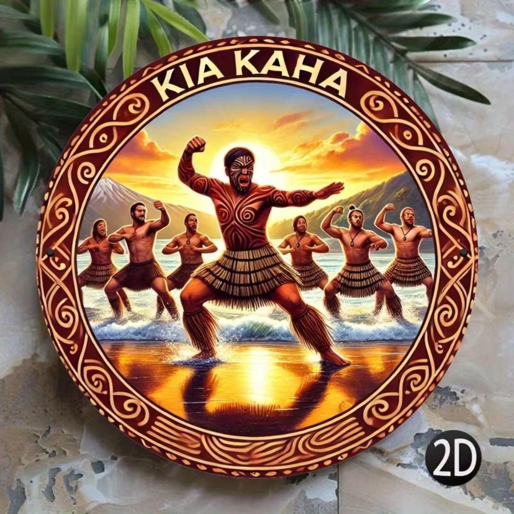 Tin Art Painting Metal Wall Decor 20x20cm Handmade Craft Home Decorative Plate