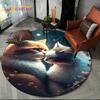3D Persian Cat,Cute Calico Cat,Ragdoll Cartoon Round Carpet Rug for Living Room Bedroom Kid Playroom Decor,Pet Area Rug Non-slip