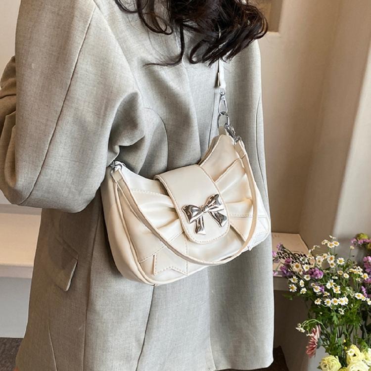 Women Underarm Bag Bowknot Shoulder Bag Korean Style Messenger Bag Shopping Bag