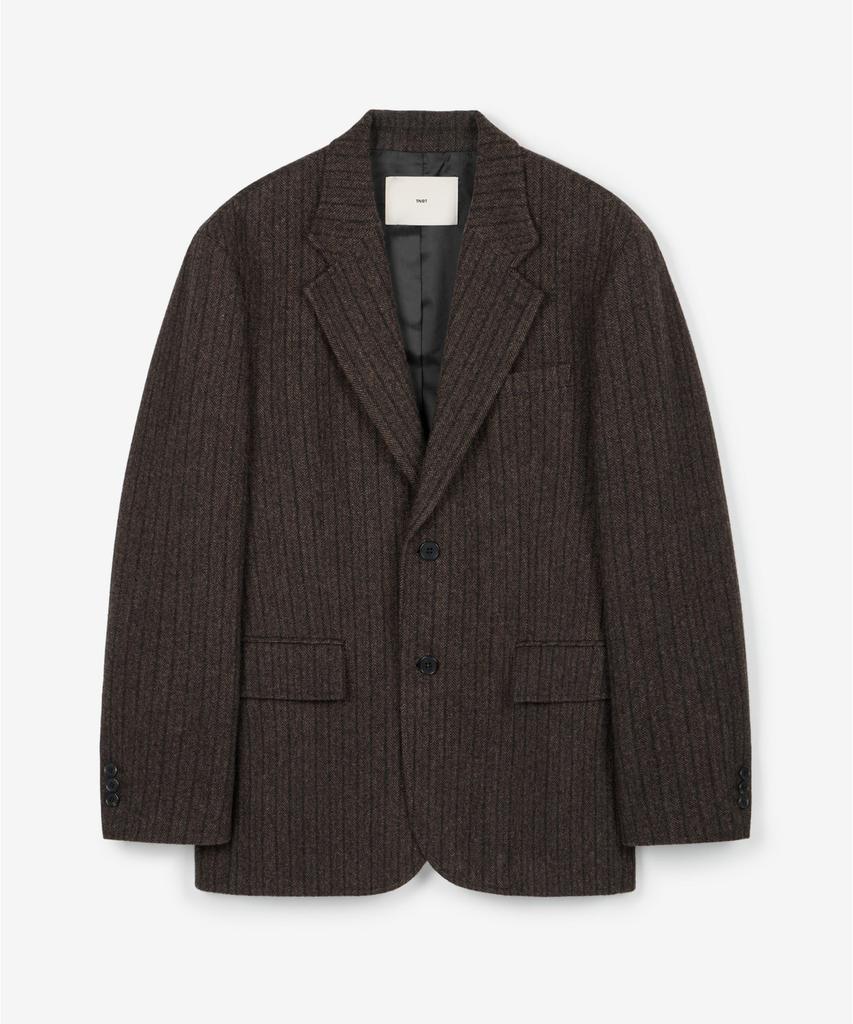 TNGT [Set] Redford Wool Herringbone Jacket & Tapered-Fit Pants (Brown) 0Tja6F104W2