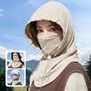 Fashion Anti-UV Ice Silk Sun Hat Breathable Adjustable Sunscreen Hat with Shawl Quick Drying Sunshade Cap Outdoor Sports