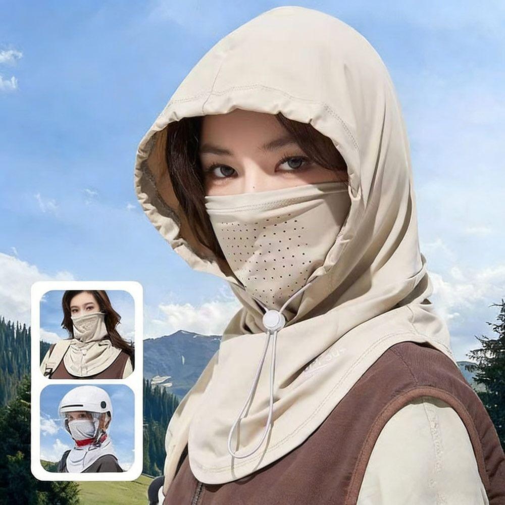 Fashion Anti-UV Ice Silk Sun Hat Breathable Adjustable Sunscreen Hat with Shawl Quick Drying Sunshade Cap Outdoor Sports