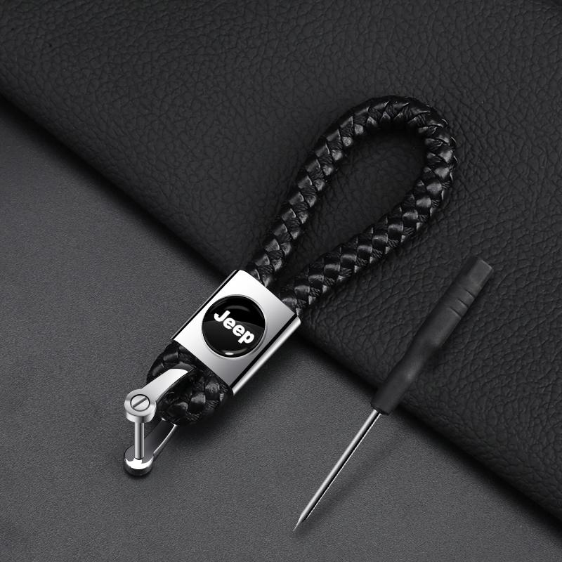 Brelok do kluczy samochodowych, brelok, smycz na klucze, breloczek, akcesoria samochodowe, stylizacja dla Jeep Renegade Wrangler JK Grand Cherokee XJ Willys Compass Command Patriot
