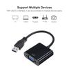 USB3.0 auf VGA Buchse Adapter Konverter Kabel 1080p für PC Laptop Projektor TV Box