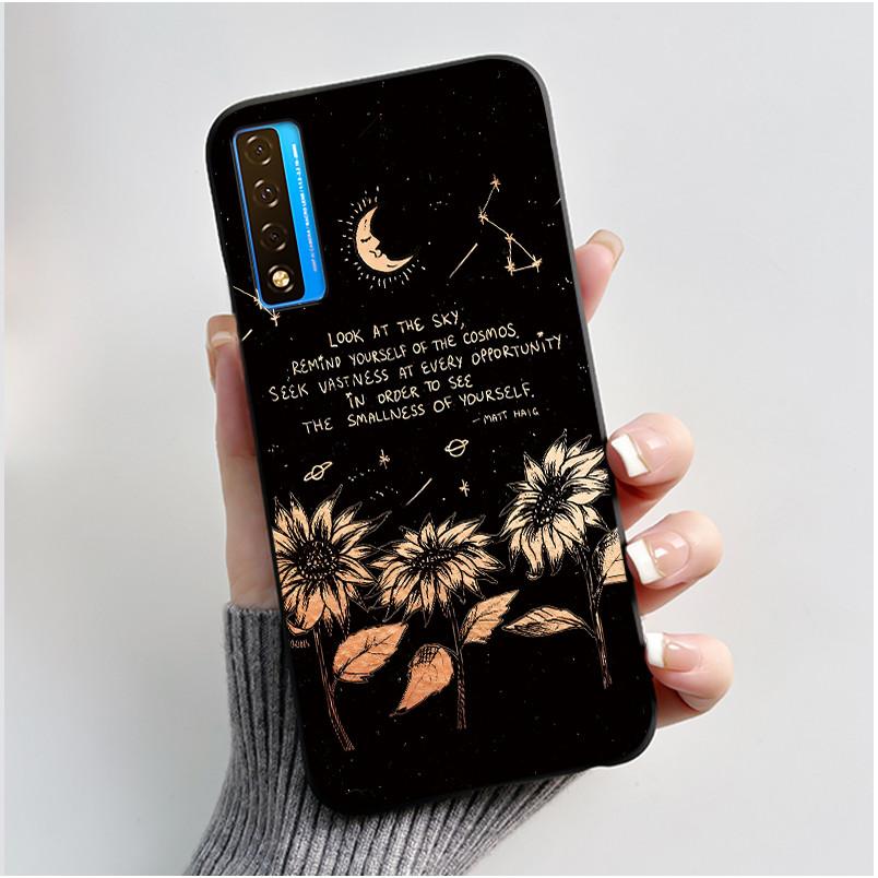 Casing For TCL 20 5G 20L+ 20S 20L Case Aesthetic Cute Cat Astronaut Black Soft Silicone Back Cover For TCL 20 Pro 5G Phone Case