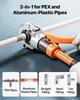 VEVOR Hydraulic Pipe Crimping Tool, PEX & Aluminum-Plastic Tube Fittings Crimper with TH16 TH20 TH26 TH32 Jaws & Carrying Case