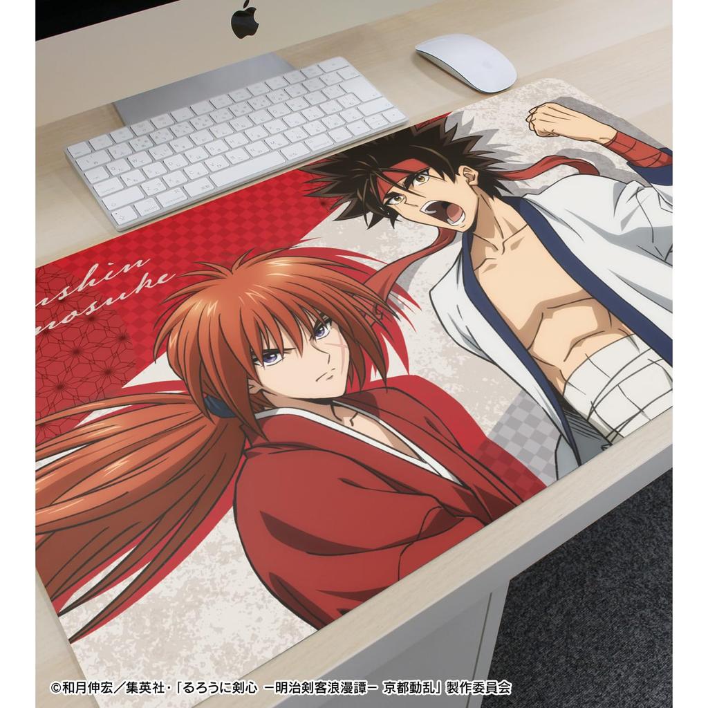 TV anime Meiji Swordsman Romantic Kyoto Himura Kenshin Sagara Sanosuke Desk Mat "Rurouni Kenshin Story Disturbances" & Multi-purpose