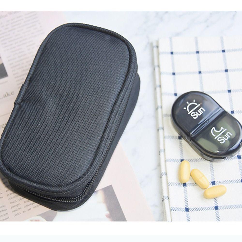 

Tablet Holder Vitamin Holder Medicine Organiser Pill Box Medication Aids Pill Organizers Pill Case чорний