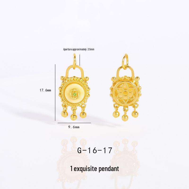 Древний песочный золотой янтарный кулон-тыква Ганеша для браслетов Вэньвань