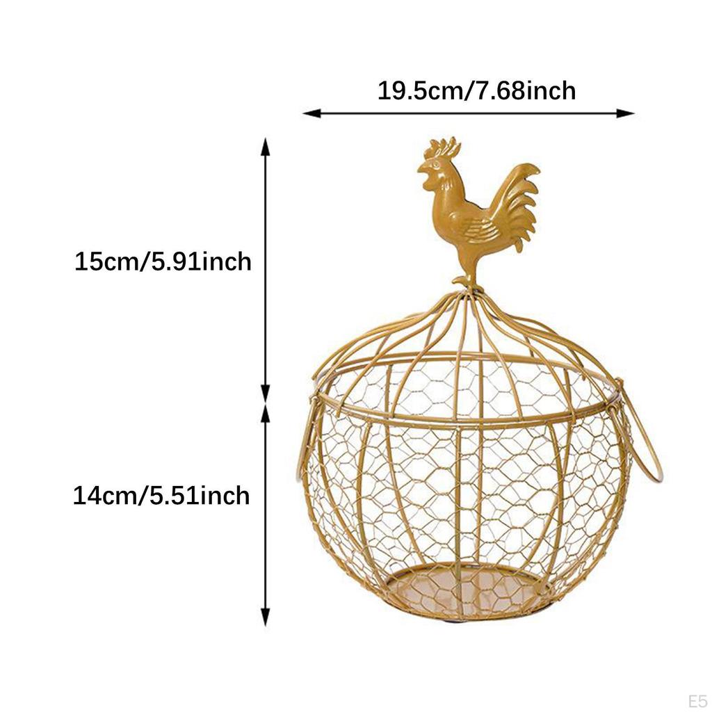 Decorative Egg Storage Basket with Handle for Dining Table Use